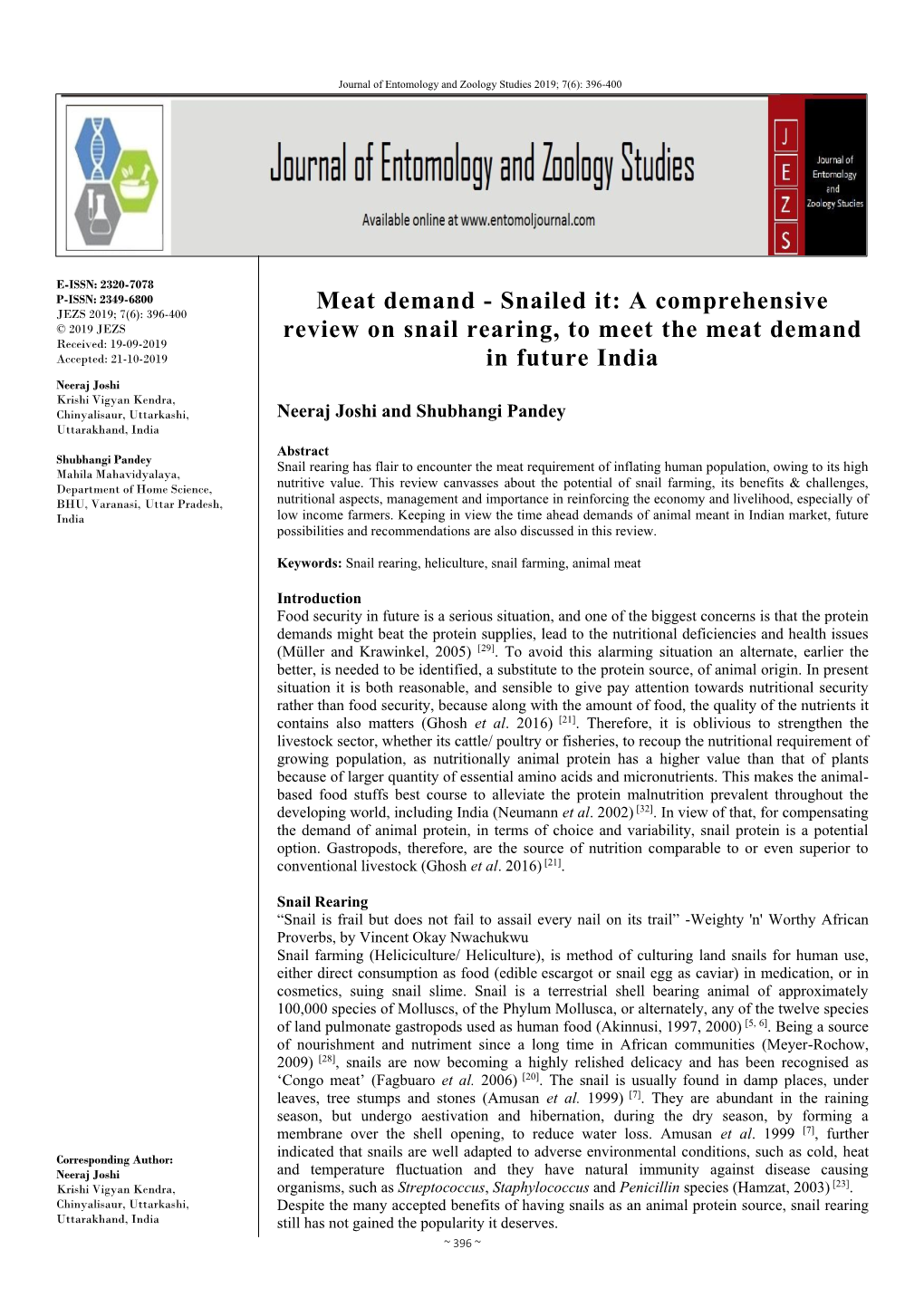 A Comprehensive Review on Snail Rearing, to Meet the Meat Demand