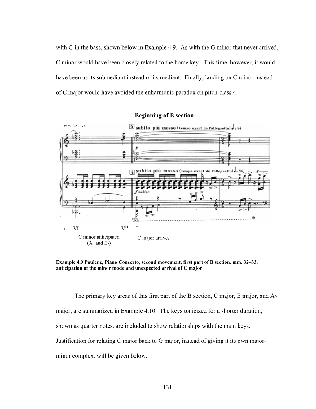 131 with G in the Bass, Shown Below in Example 4.9. As with the G Minor