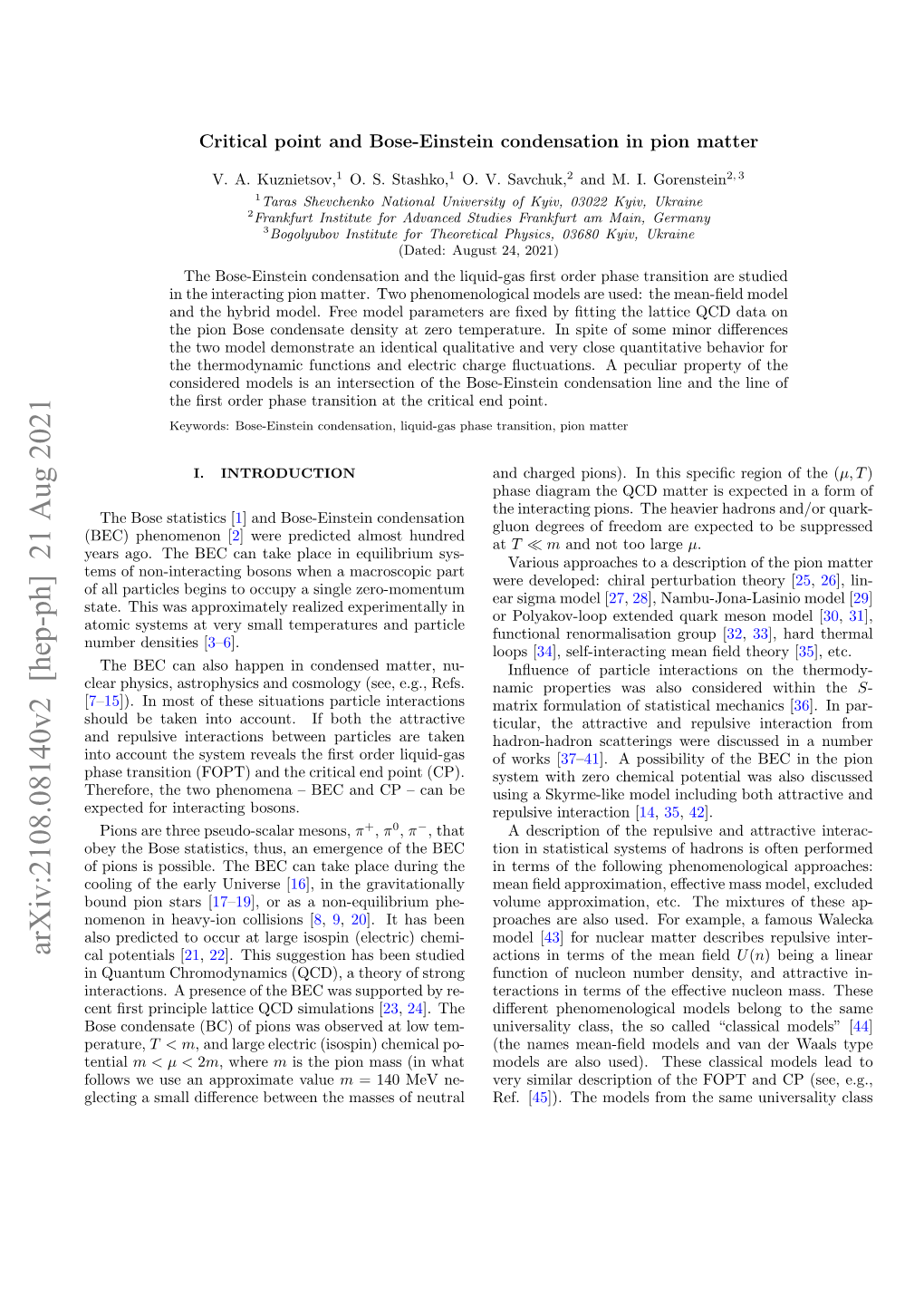 Arxiv:2108.08140V2 [Hep-Ph] 21 Aug 2021 Cal Potentials [21, 22]