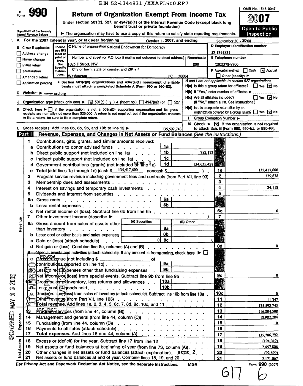 Form 990 Return of Organization Exempt from Income