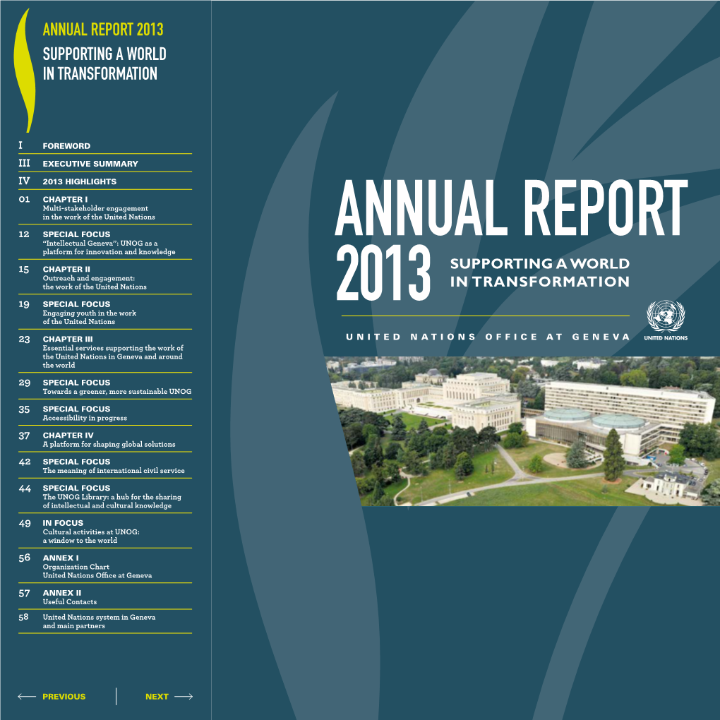 ANNUAL REPORT 2013 Supporting a World in Transformation