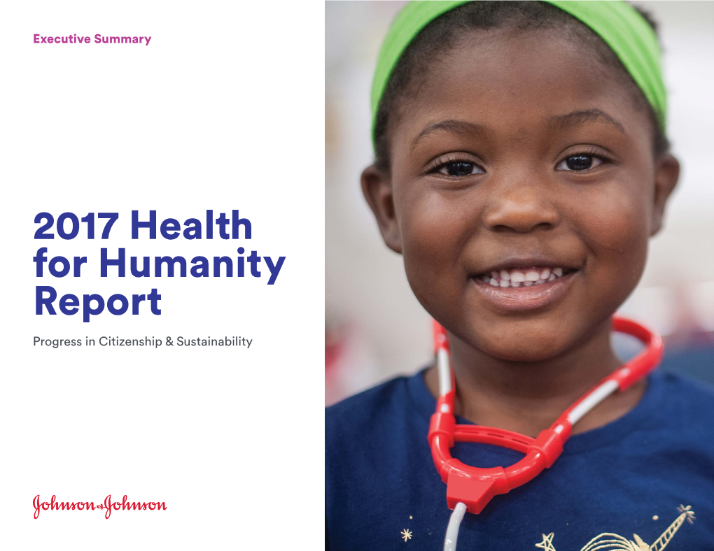 2017 Health for Humanity Report Progress in Citizenship & Sustainability 2017 Health for Humanity Report 2