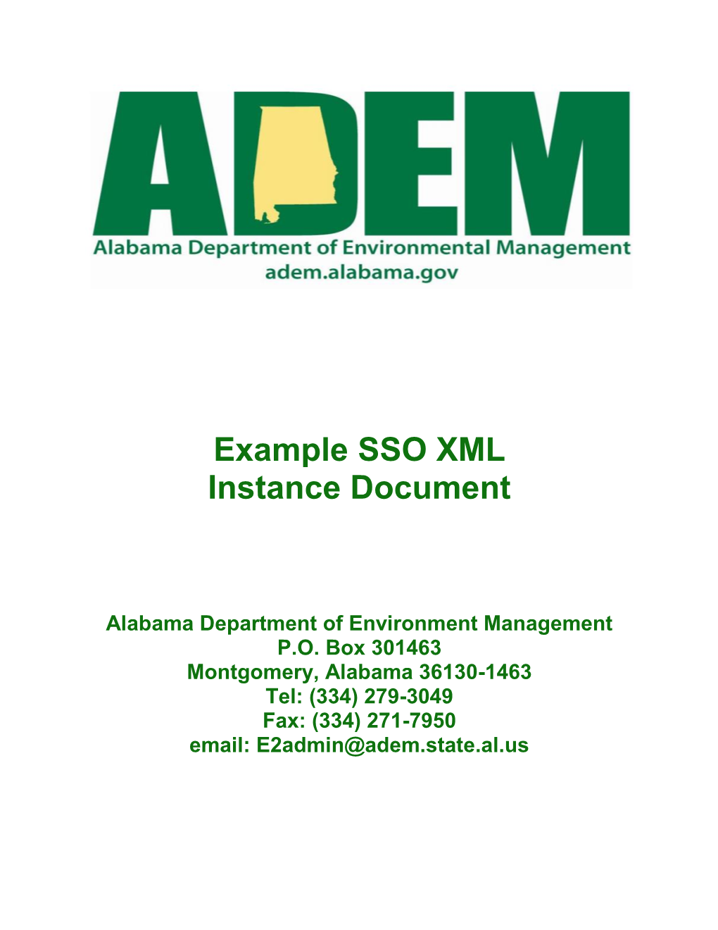 Example SSO XML Instance Document