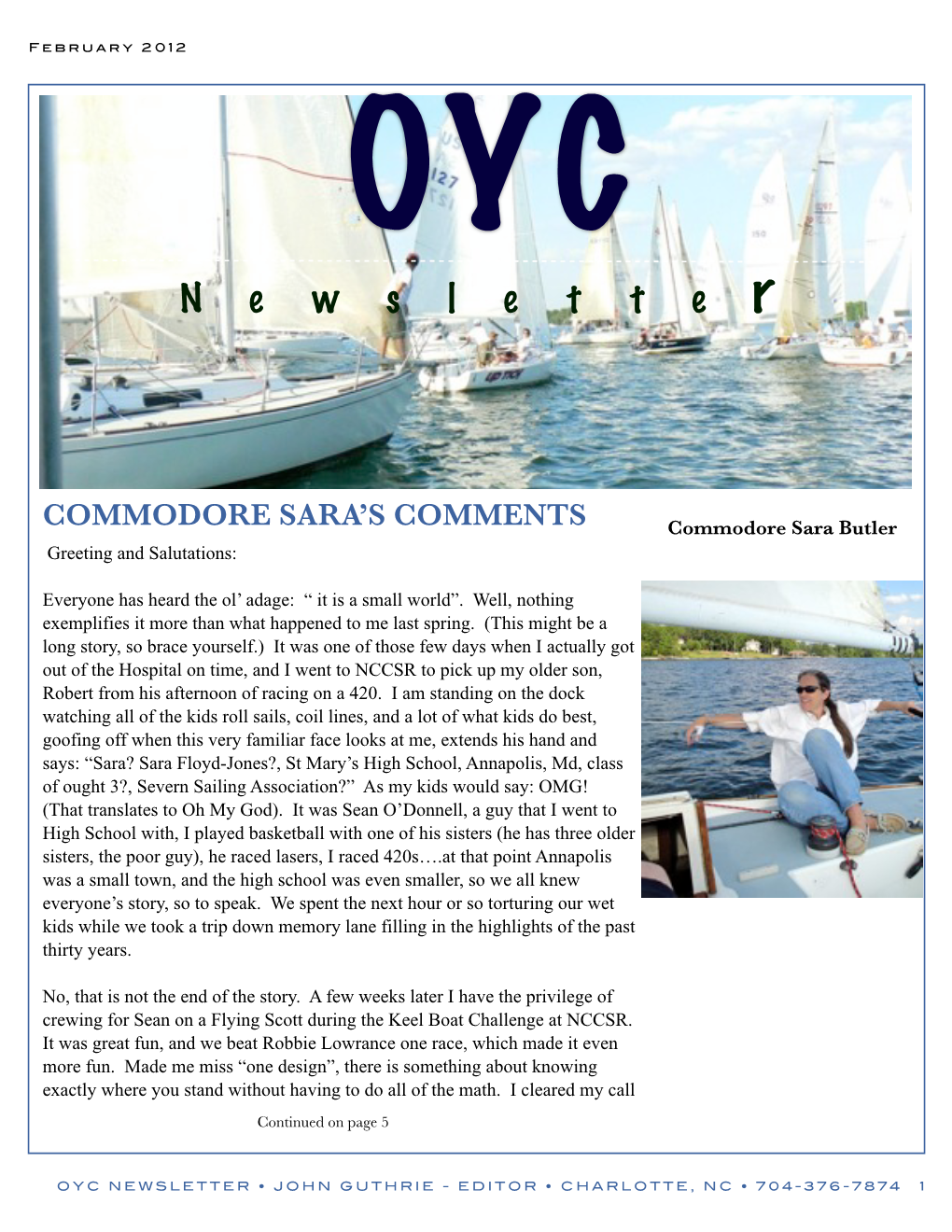 OYC February 2012 Newsletter