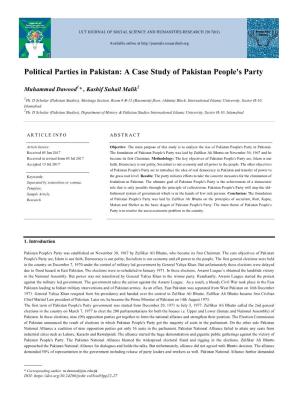 A Case Study of Pakistan People's Party