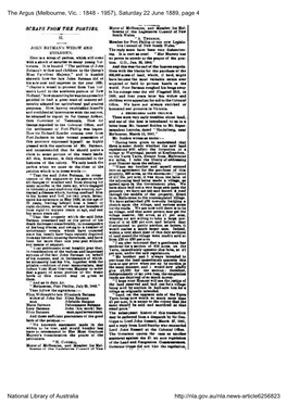 The Argus (Melbourne, Vic. : 1848 - 1957), Saturday 22 June 1889, Page 4
