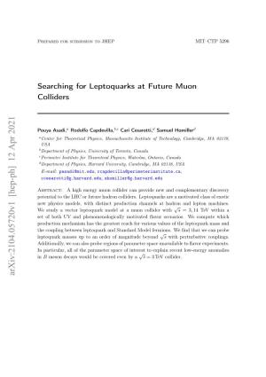 Searching for Leptoquarks at Future Muon Colliders