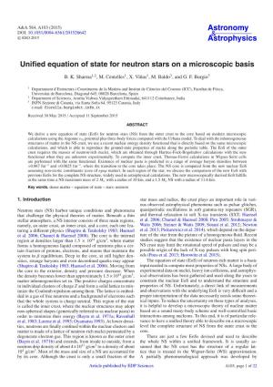Unified Equation of State for Neutron Stars on a Microscopic Basis