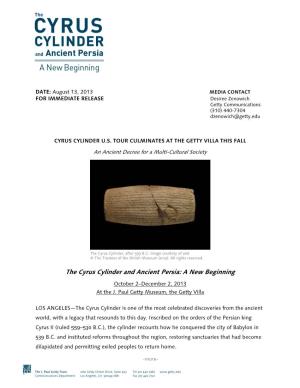 The Cyrus Cylinder and Ancient Persia: a New Beginning