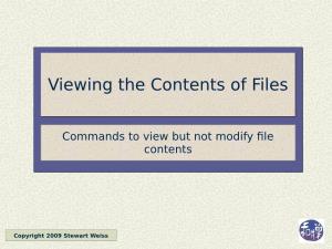 Viewing Contents of Files