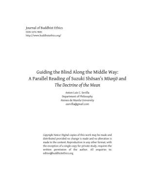 Guiding the Blind Along the Middle Way: a Parallel Reading of Suzuki Shōsan’S Mōanjō and the Doctrine of the Mean