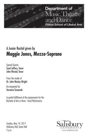 Maggie Jones Junior Recital, Spring 2017