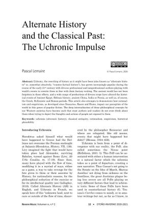 Alternate History and the Classical Past: the Uchronic Impulse