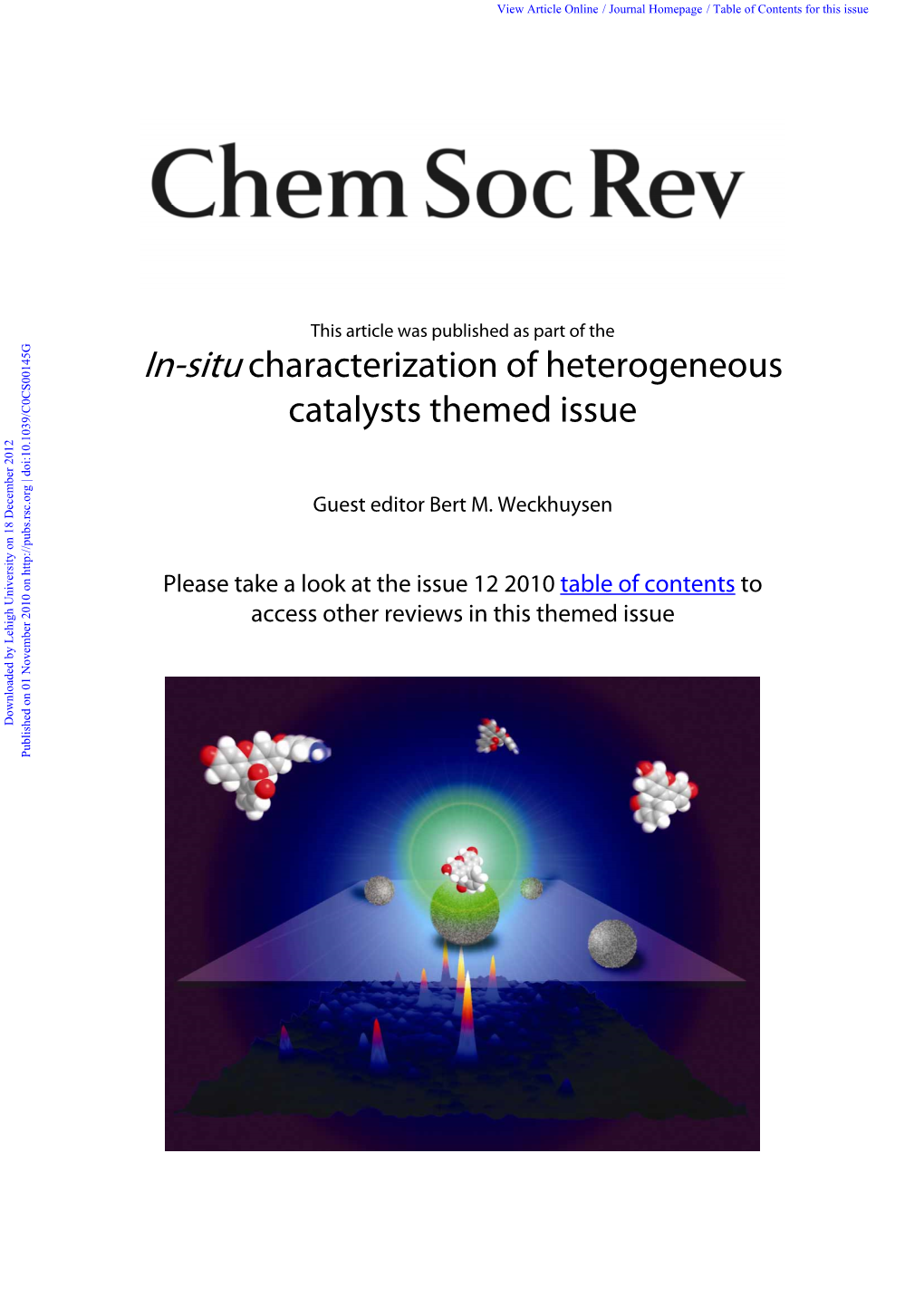 In-Situ Characterization of Heterogeneous Catalysts Themed Issue