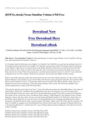 D2wxy (Free Read Ebook) Nexus Omnibus Volume 6 Online
