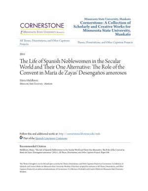 The Life of Spanish Noblewomen in the Secular World
