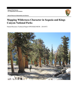 Mapping Wilderness Character in Sequoia and Kings Canyon National Parks