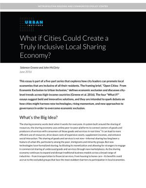 What If Cities Could Create a Truly Inclusive Local Sharing Economy?