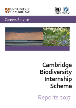 Cambridge Biodiversity Internship Scheme Reports 2017