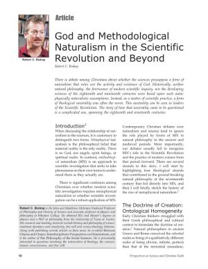 God and Methodological Naturalism in the Scientific Revolution and Beyond