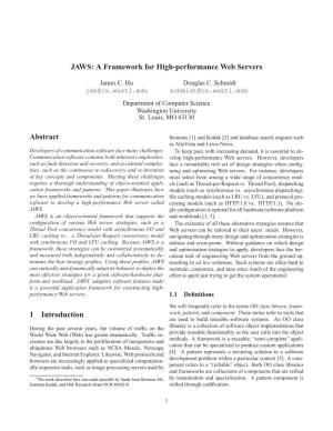 JAWS: a Framework for High-Performance Web Servers