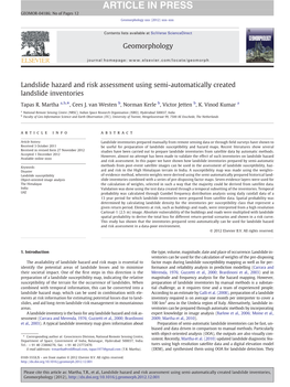 Landslide Hazard and Risk Assessment Using Semi-Automatically Created Landslide Inventories