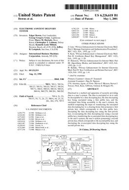 (12) United States Patent (10) Patent No.: US 6,226,618 B1 Downs Et Al
