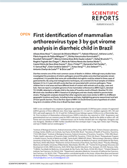 First Identification of Mammalian Orthoreovirus Type 3 by Gut Virome