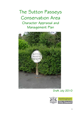 The Wollaton Park Estate Conservation Area