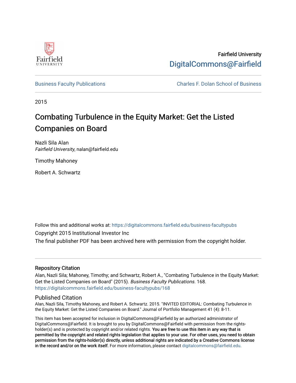 Combating Turbulence in the Equity Market: Get the Listed Companies on Board