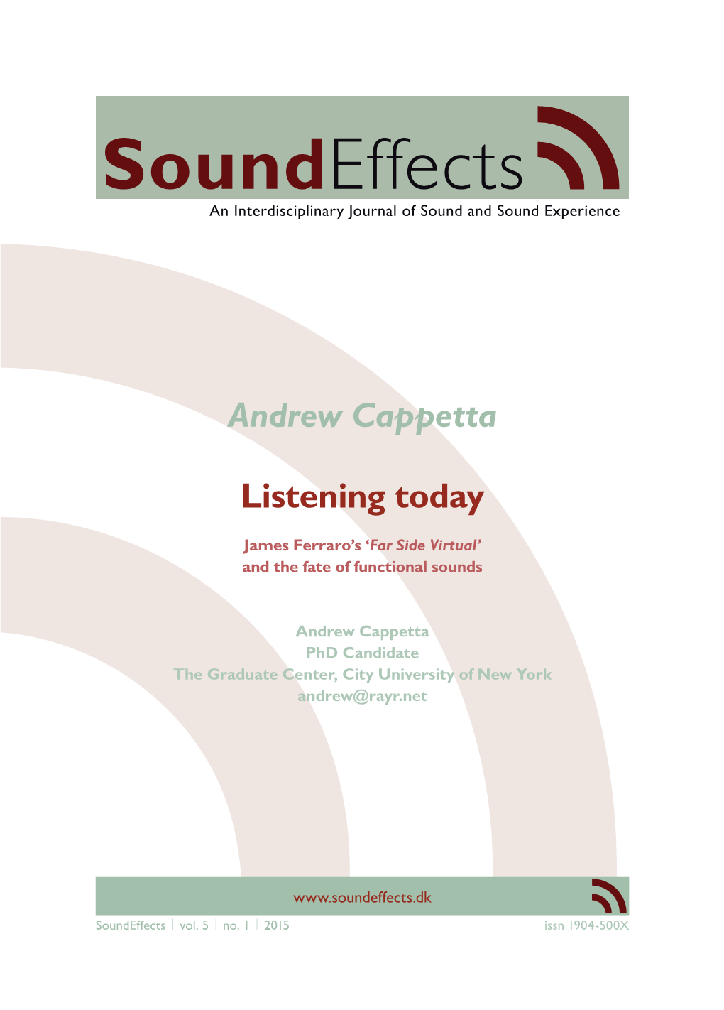 Andrew Cappetta Listening Today