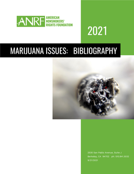 Marijuana Issues: Bibliography