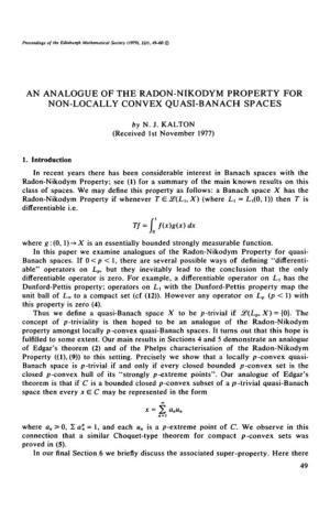 An Analogue of the Radon-Nikodym Property for Non-Locally Convex Quasi-Banach Spaces