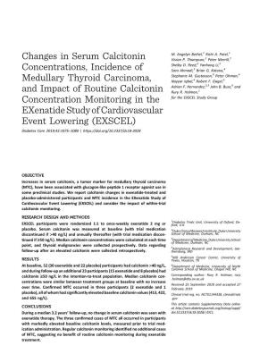 Changes in Serum Calcitonin Concentrations, Incidence Of