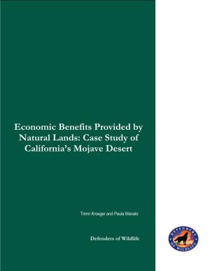 Economic Benefits of the Mojave Desert