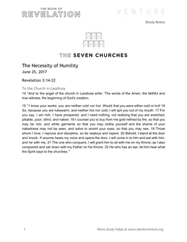 The Necessity of Humility June 25, 2017