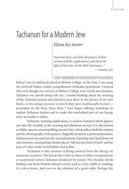Tachanun for a Modern Jew Elyssa Joy Auster