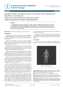 Multiple Primary Urological Tumors in a Patient with Proportionate Dwarfism