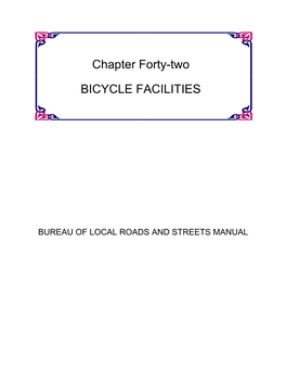 Chapter Forty-Two BICYCLE FACILITIES