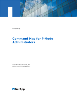 ONTAP 9 Command Map for 7-Mode Administrators