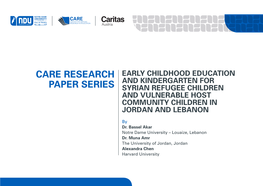 Care Research Paper Series