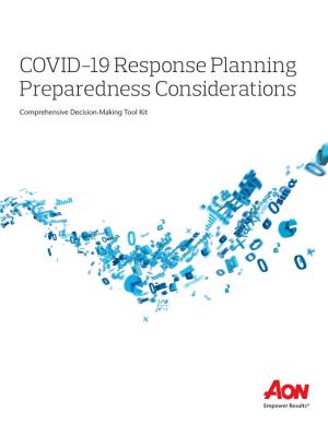 COVID-19 Response Planning Preparedness Considerations