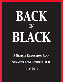 Back in Black: a Deficit Reduction Plan