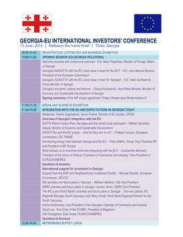 Georgia-Eu International Investors' Conference