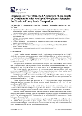 Insight Into Hyper-Branched Aluminum Phosphonate in Combination with Multiple Phosphorus Synergies for Fire-Safe Epoxy Resin Composites