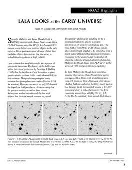 LALA LOOKS at the EARLY UNIVERSE