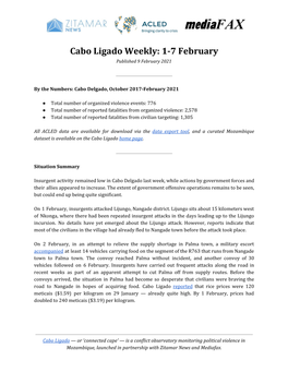 Cabo Ligado Weekly: 1-7 February Published 9 February 2021