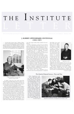 IAS Letter Spring 2004