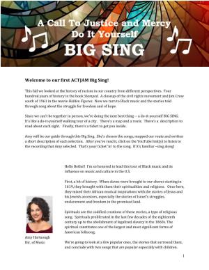 Welcome to Our First ACTJAM Big Sing!