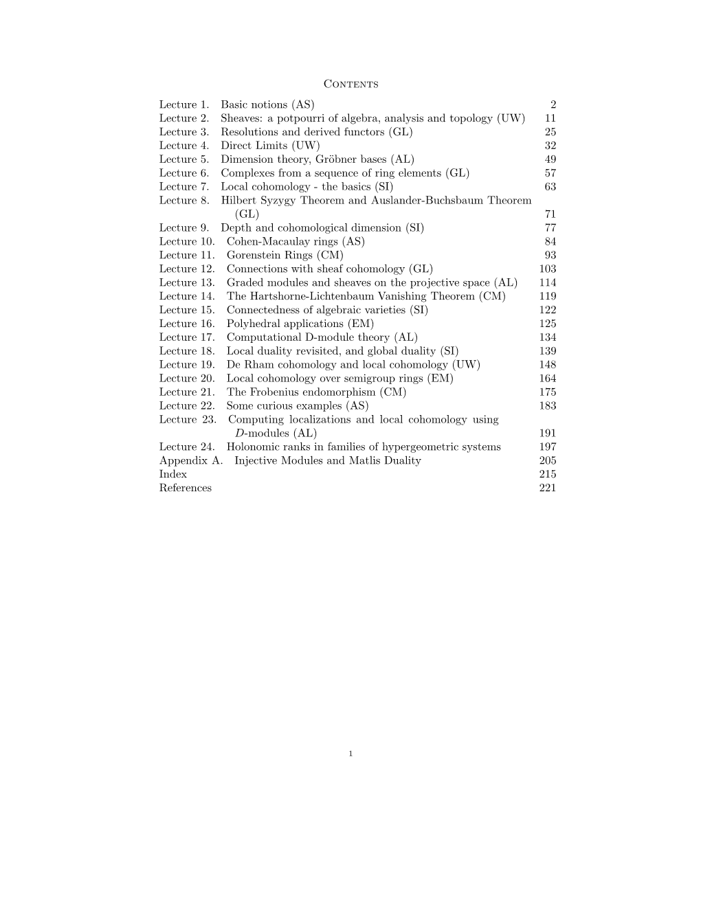 (AS) 2 Lecture 2. Sheaves: a Potpourri of Algebra, Analysis and Topology (UW) 11 Lecture 3